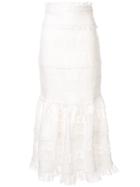 Zimmermann Wayfarer Panelled Skirt - White