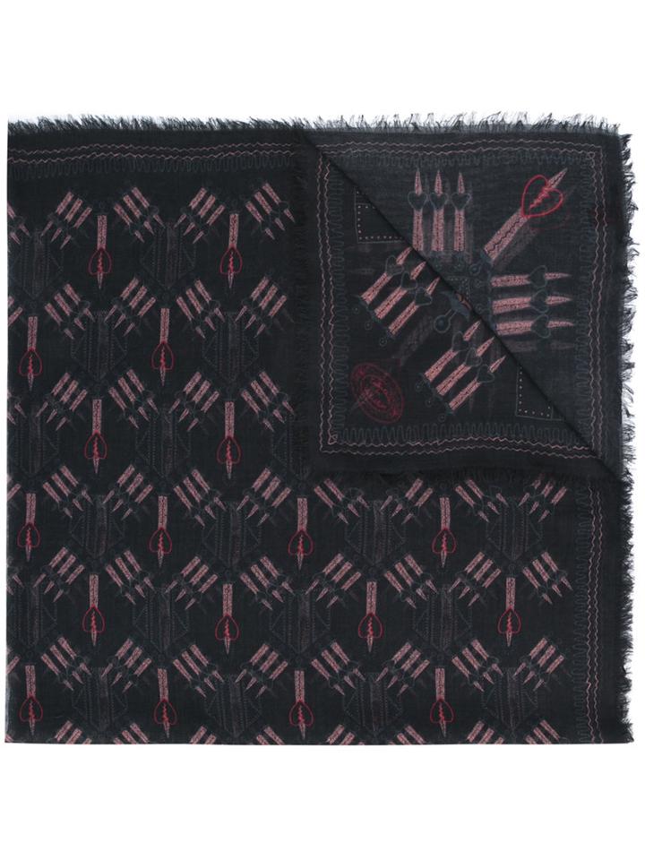 Garavani Love Blade Scarf - Women - Cashmere/modal - One Size, Black, Cashmere/modal, Valentino