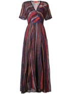 Missoni Striped Wrap Front Dress - Blue