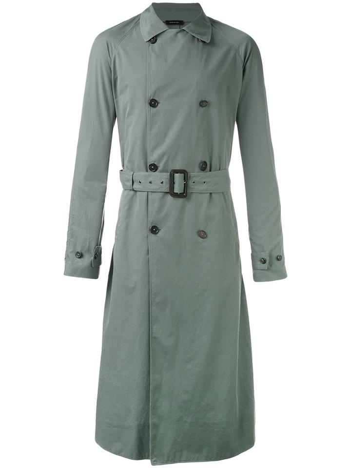 Jil Sander - Marseille Double Breasted Coat - Men - Cotton - 48, Green, Cotton