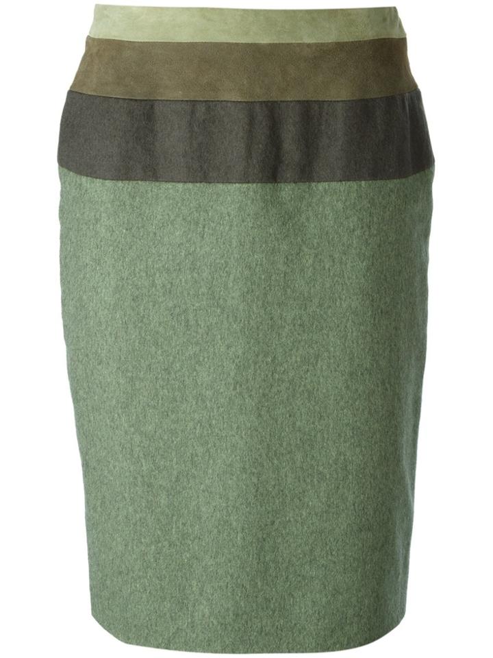 Jean Louis Scherrer Vintage Straight Skirt - Green