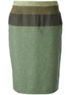 Jean Louis Scherrer Vintage Straight Skirt - Green