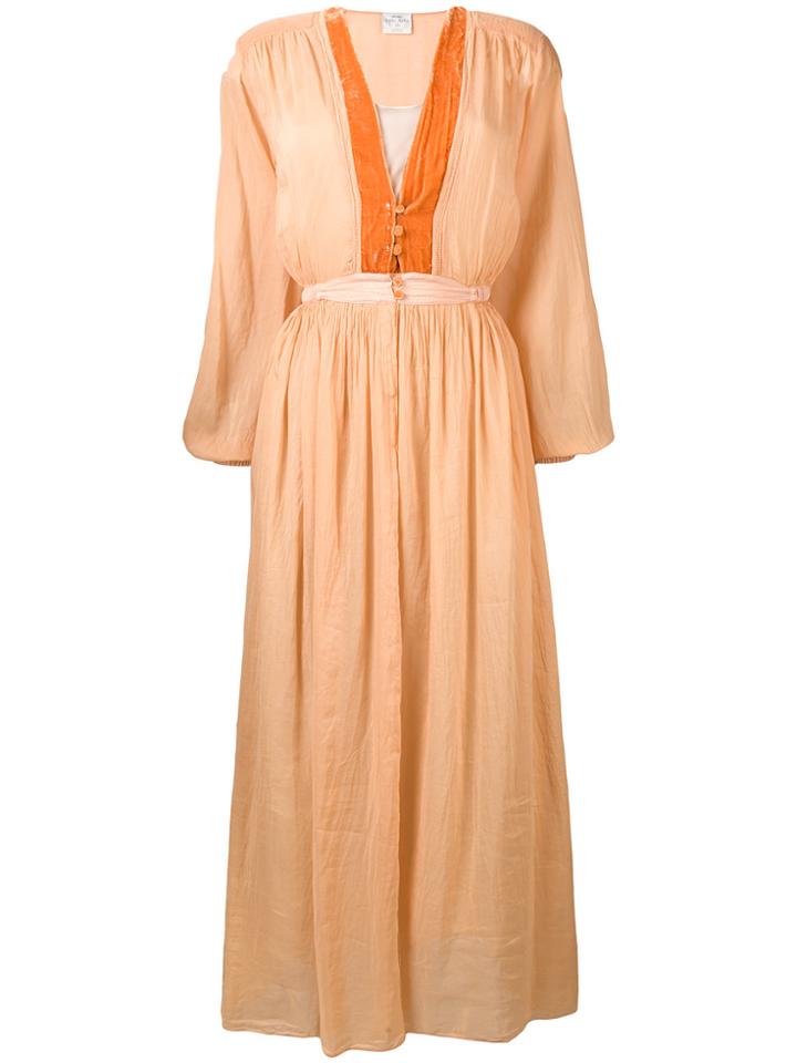 Forte Forte Long-sleeve Flared Dress - Yellow & Orange