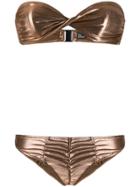 Lisa Marie Fernandez Cross Front Bikini - Pink