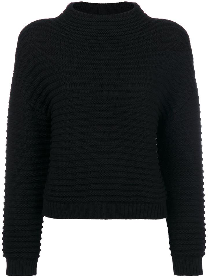Boutique Moschino Ribbed Knit Jumper - Black
