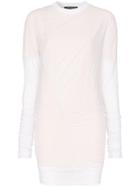 Y/project Sheer Layered Ruched Top - White
