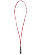 Hermès Vintage Whistle Pendant Necklace, Women's, Red