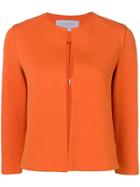 Harris Wharf London Textured Collarless Jacket - Orange