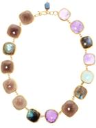 Ram 18kt Gold Amethyst, Aquamarine, Labradorite And Smoky Quartz