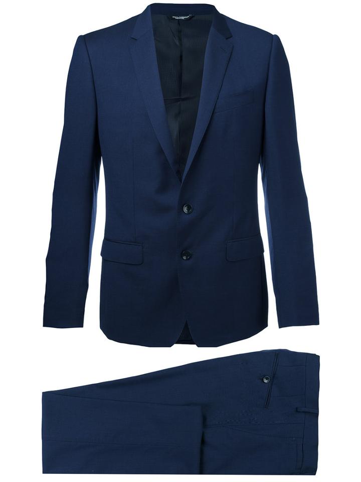 Dolce & Gabbana - Patterned Suit - Men - Acetate/cupro/viscose/wool - 46, Blue, Acetate/cupro/viscose/wool