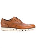 Cole Haan Ridged Sole Oxford Shoes - Brown