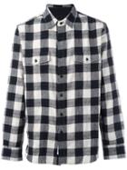 Rag & Bone Checked Flanner Shirt, Men's, Size: Large, Black, Cotton/wool