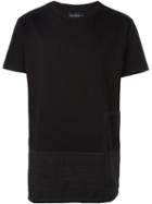 Letasca Panelled T-shirt, Men's, Size: Large, Black, Cotton