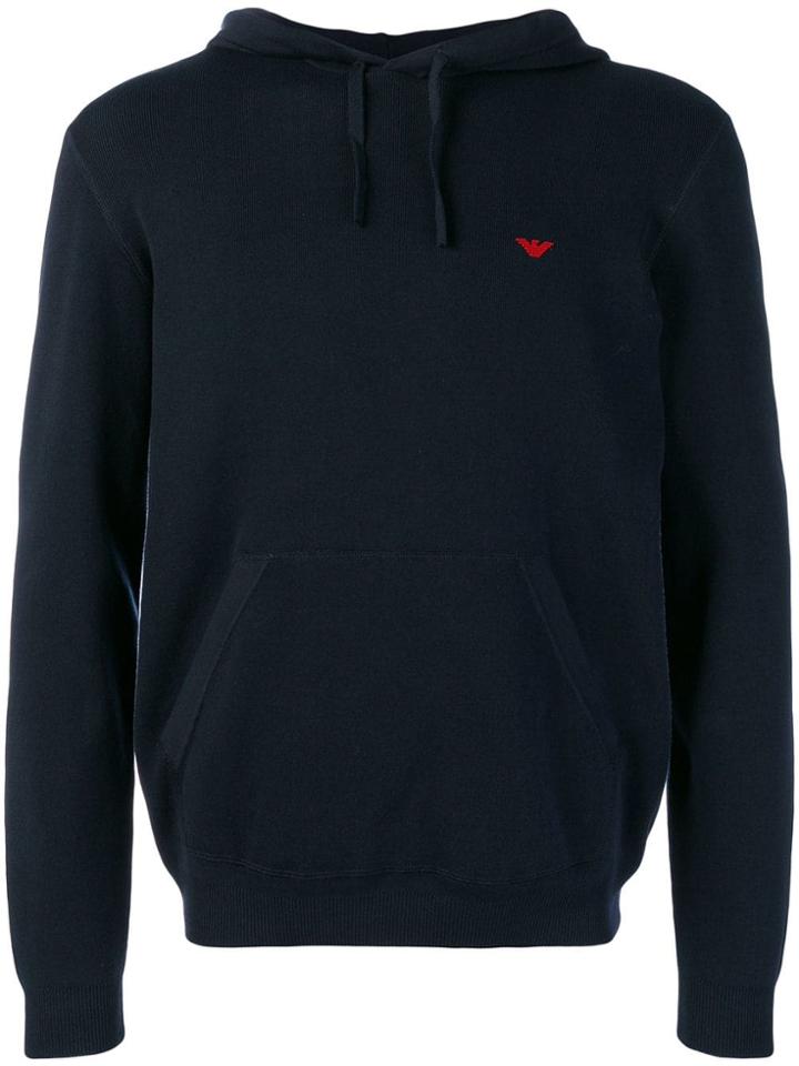 Emporio Armani Basic Hoodie - Blue