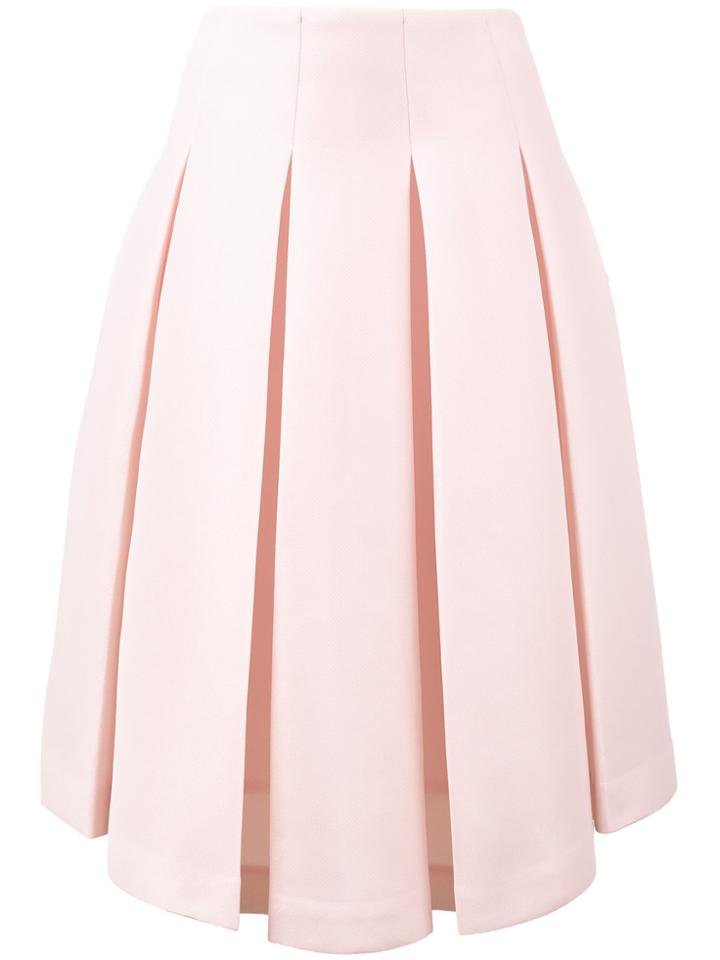 Simone Rocha Pleated Asymmetrical Skirt - Pink & Purple