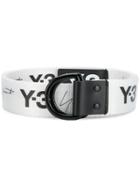 Y-3 Logo Print Belt - White