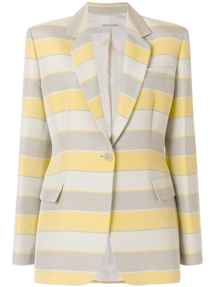 Giorgio Armani Pre-owned Striped Classic Blazer - Multicolour