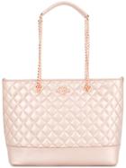 Love Moschino Quilted Tote Bag - Pink & Purple