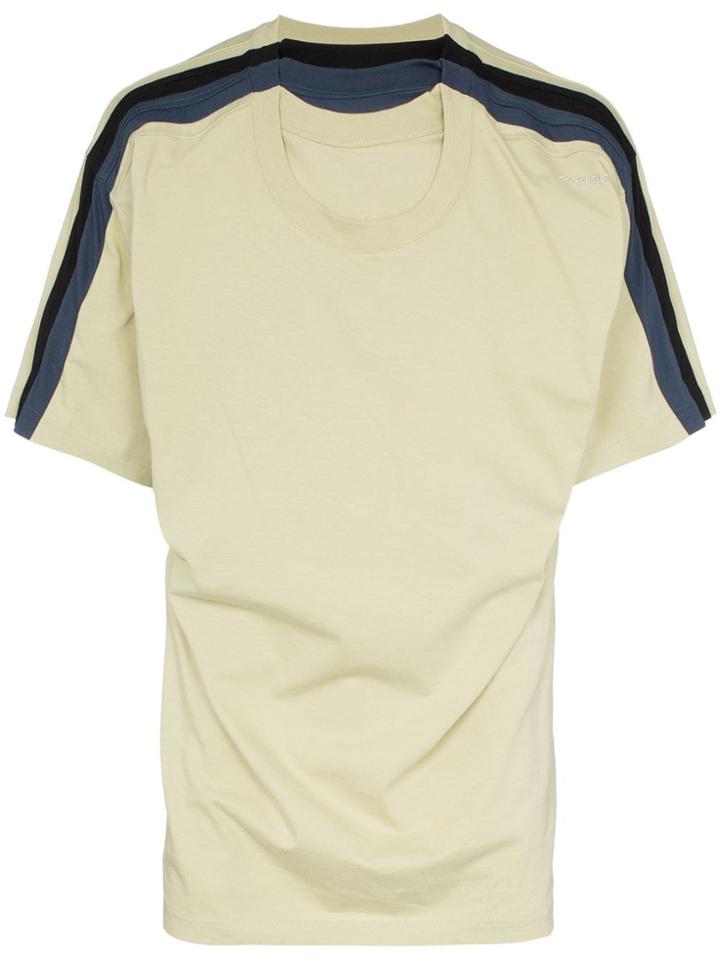 Y / Project Striped T-shirt - Green