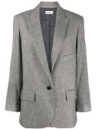 Zadig & Voltaire Rhinstone Cuff Blazer - Grey