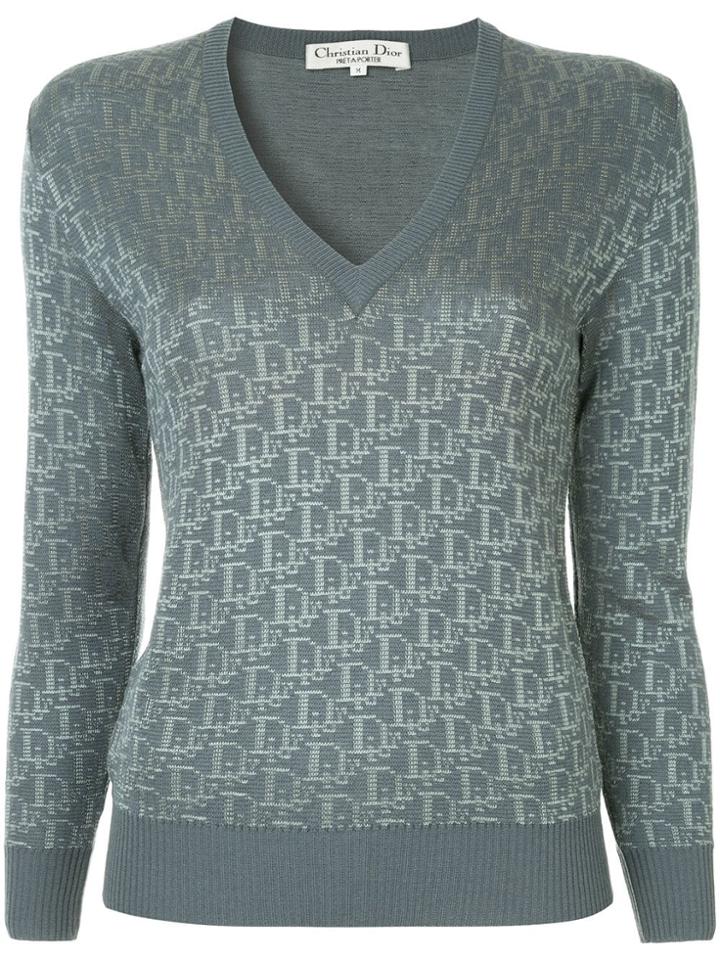 Christian Dior Vintage Logos Long Sleeve Tops - Blue