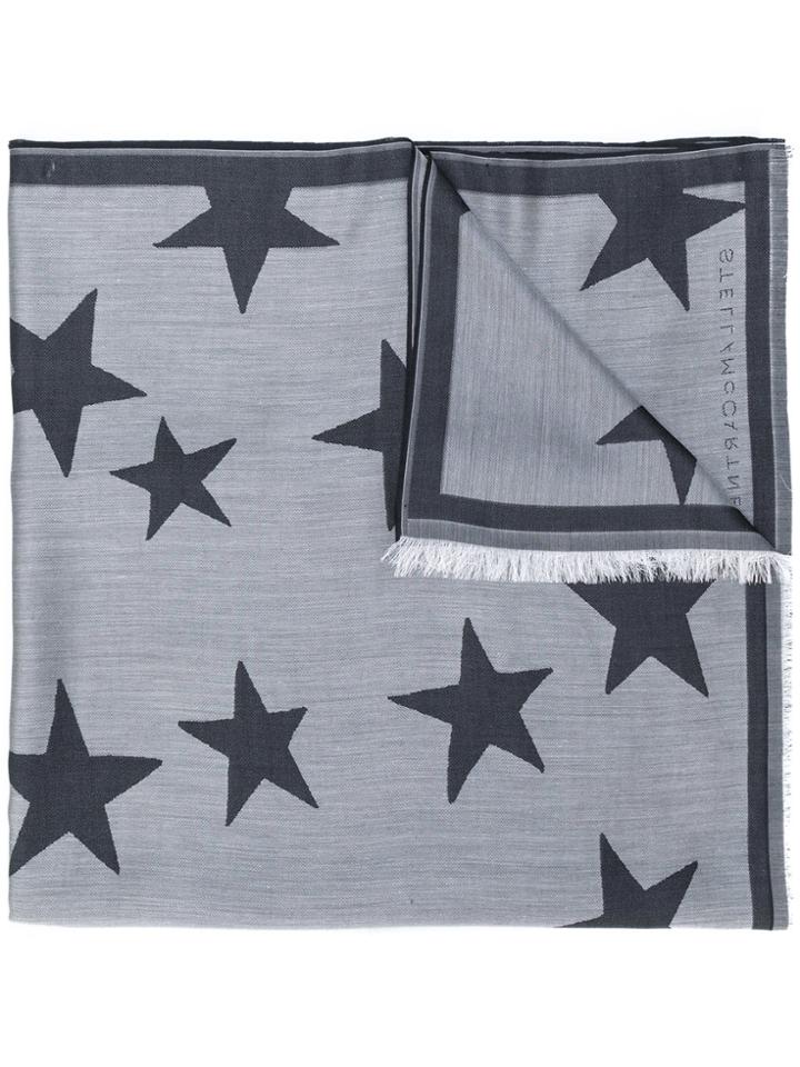 Stella Mccartney Star Patterned Scarf - Grey