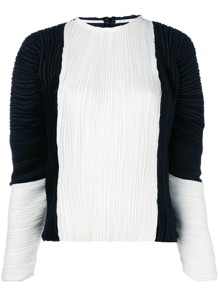 Haider Ackermann - Puffer Sleeves Pleated Blouse - Women - Polyester - 38, Black, Polyester