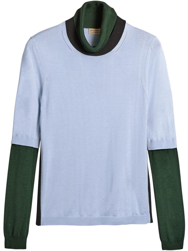 Burberry Turtleneck Sweater - Blue