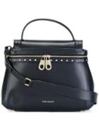 Twin-set Studded Trim Shoulder Bag, Women's, Blue, Leather