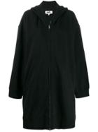 Mm6 Maison Margiela Long Zipped Hoodie - Black