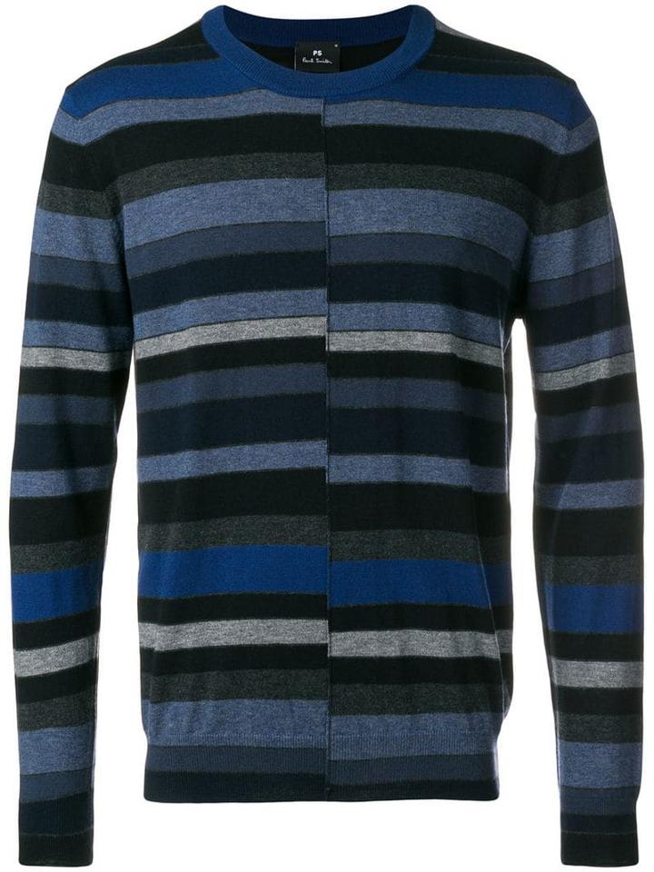 Ps Paul Smith Horizontal Stripe Sweater - Blue