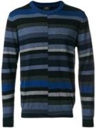 Ps Paul Smith Horizontal Stripe Sweater - Blue