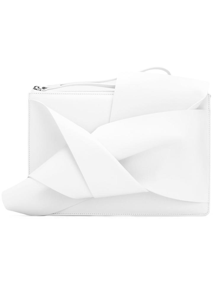 No21 - Folded Trim Clutch Bag - Women - Calf Leather - One Size, Women's, White, Calf Leather