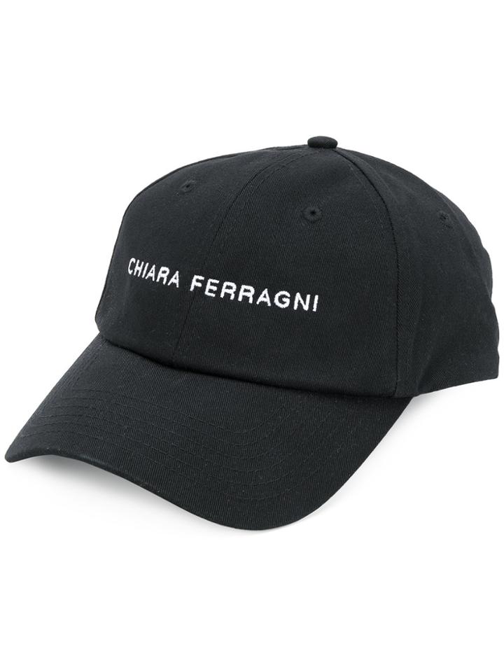 Chiara Ferragni Embroidered Logo Cap - Black