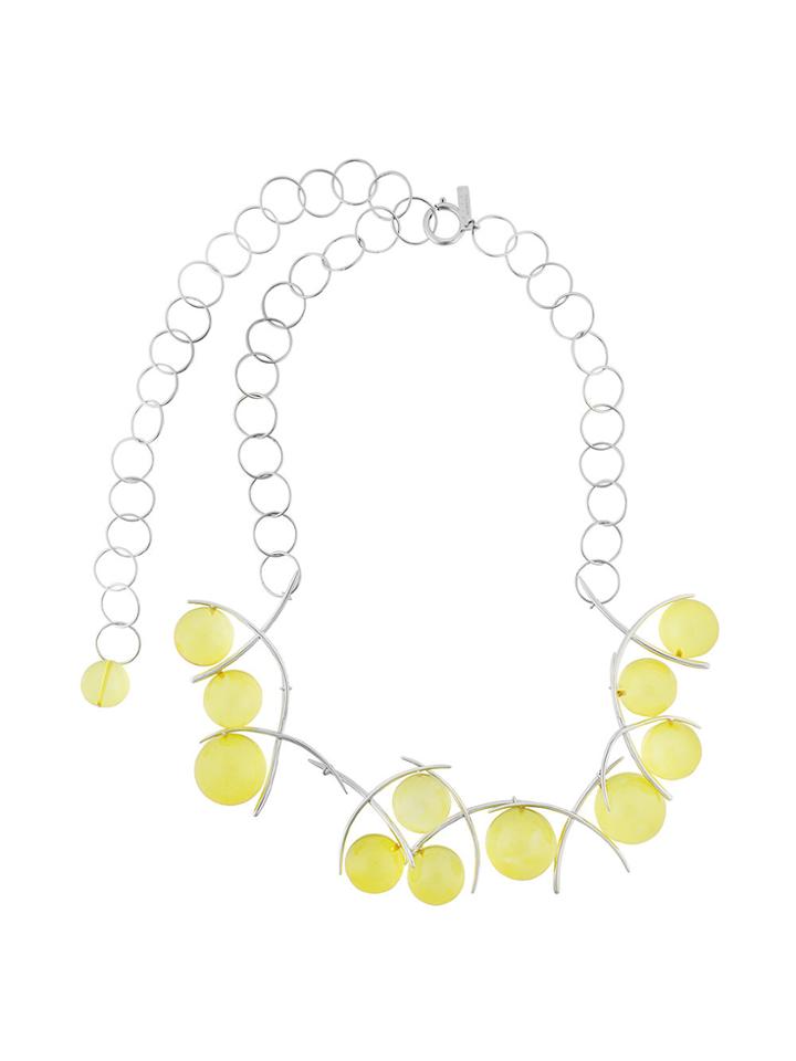 Marni Abstract Bead Necklace - Yellow & Orange