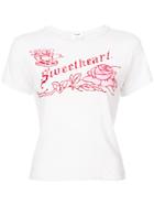 Re/done Sweetheart Print Classic T-shirt - White
