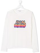 Little Marc Jacobs Teen Logo Printed Top - White