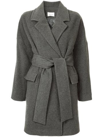 I Am Studio Belted Mid-length Coat - Grey
