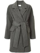 I Am Studio Belted Mid-length Coat - Grey