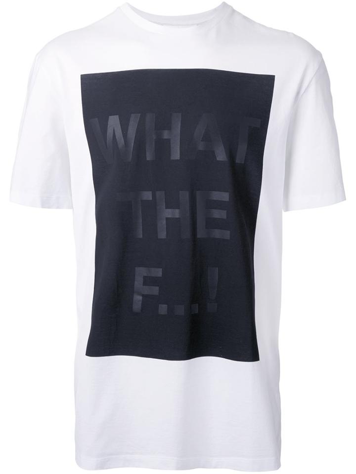 Neil Barrett 'what The F.' T-shirt, Men's, Size: Small, White, Cotton