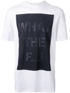 Neil Barrett 'what The F.' T-shirt, Men's, Size: Small, White, Cotton