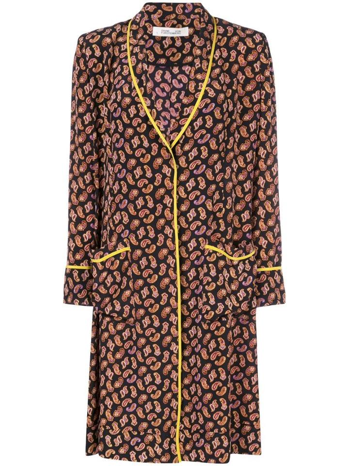 Diane Von Furstenberg Georgette Smoking Jacket - Black