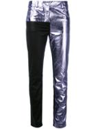 Haider Ackermann - Patchwork Skinny Trousers - Women - Leather - 38, Pink/purple, Leather