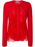 Givenchy Lace Inset Cardigan - Red
