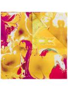 Domenico Formichetti Rorshach Marbled Paint Scarf - Yellow