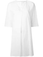 Daniela Gregis Three-quarter Sleeve Shift Dress, Women's, Size: I, White, Cotton