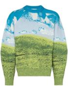 Sunnei Sunnei Ptrn Crw Swtr Multi - Blue