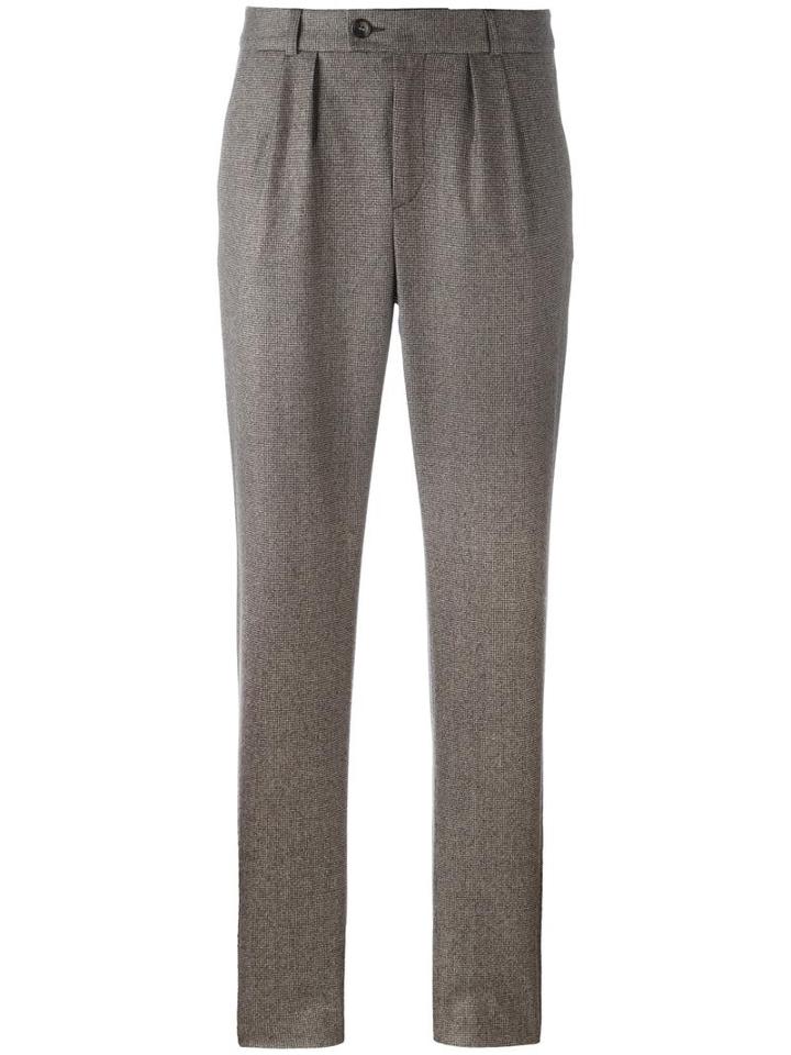 A.p.c. Pleated Detailing Tailored Trousers, Women's, Size: 40, Brown, Wool