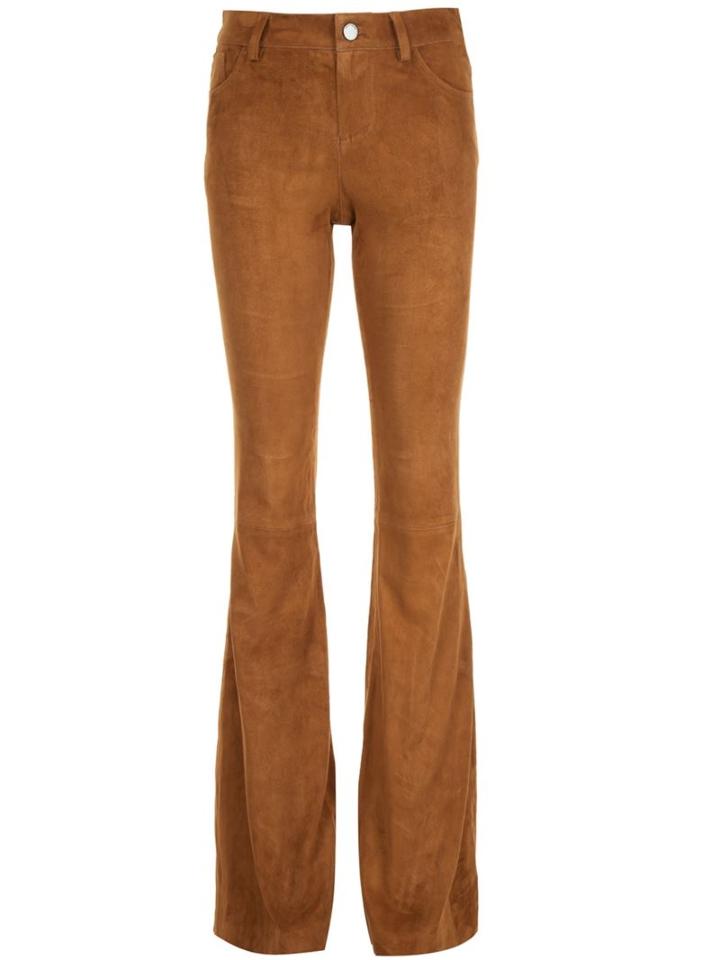 Alice+olivia Flared Suede Trousers