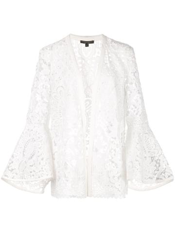 Alberto Makali Sheer Lace Jacket - White